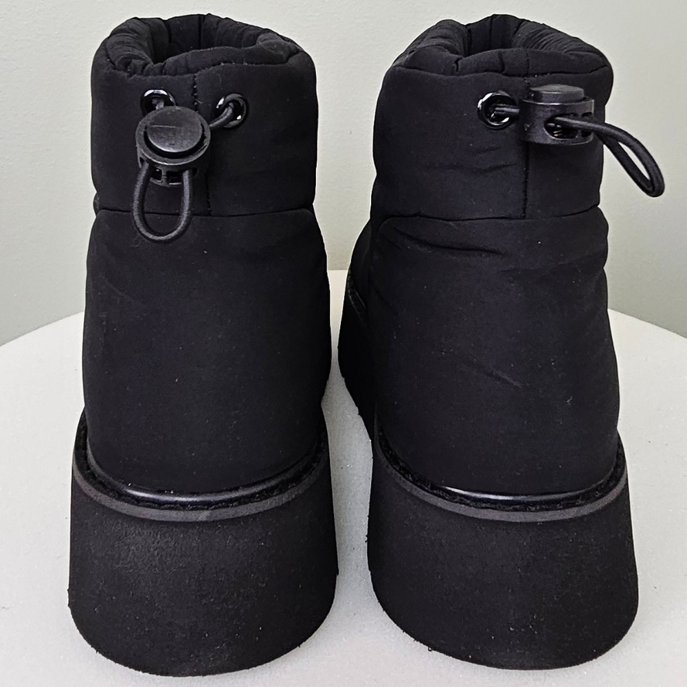 Portland Boot Company Women's Metallic Puffer Cozy Booties in Black - Picture 9 of 14